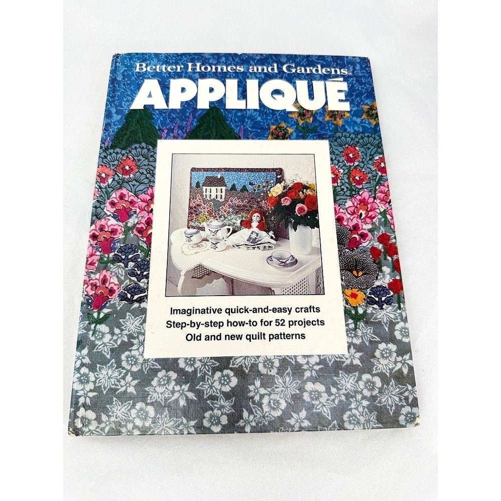 Better Homes and Gardens Applique Book Vintage Sewing Patterns Crafting HC-GOOD